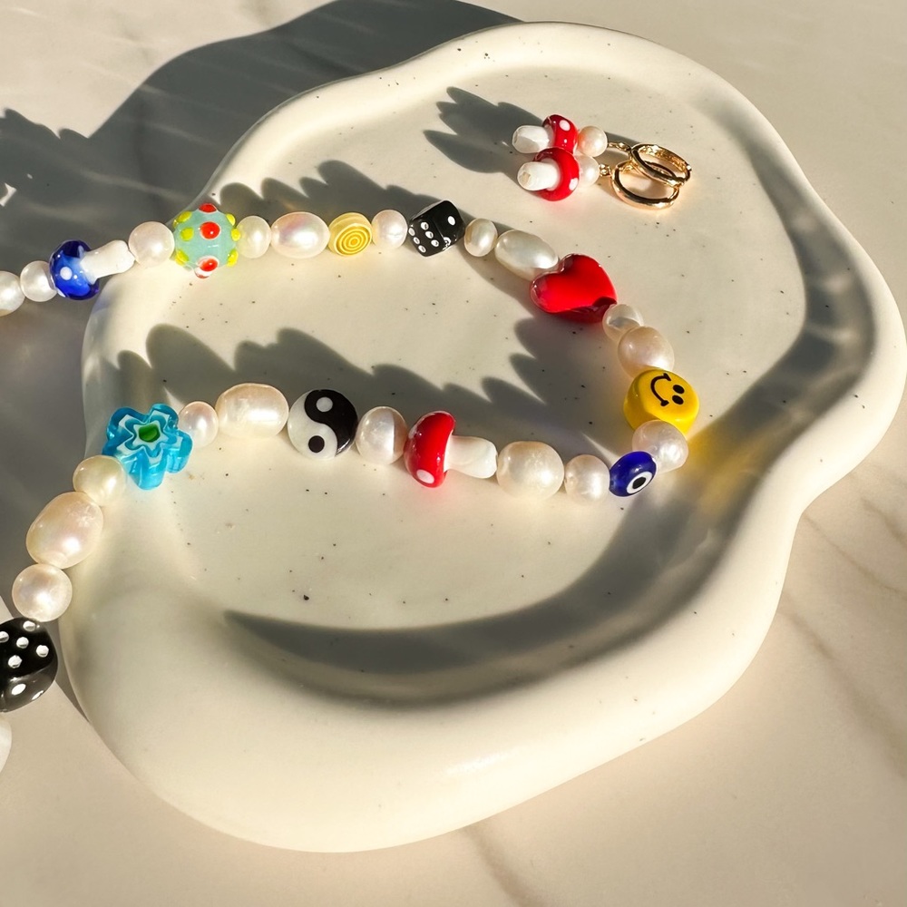 Freshwater Pearls Necklace Y2K Charms